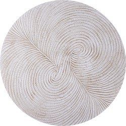 PTMD Wiktor White MDF round wallpanel swirl carved S
