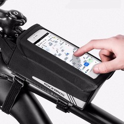 Decopatent® PRO Fiets Frametas met Telefoonhouder - Frametas Fietstas - Waterdicht - Racefiets - MTB - Fietsen - Tot 6.2 Inch Gsm