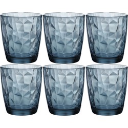 Set van 18x stuks tumbler waterglazen/drinkglazen blauw 390 ml - Drinkglazen