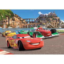 Disney fotobehang Cars bruin, rood en groen - 360 x 254 cm - 600361