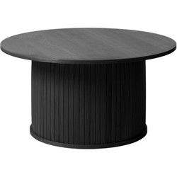 Salontafel Ø90cm Eikenhout - Zwart - Tafel Nola