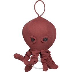 Baby's Only Baby Muziekdoosje - Muziekhanger octopus Breeze - Stone Red - 100% katoen