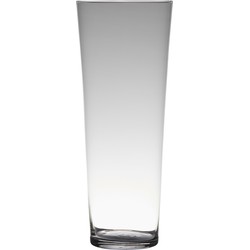 Glazen bloemen vaas/vazen 40 x 16.5 cm transparant - Vazen