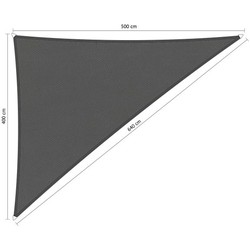 Compleet pakket: Shadow Comfort waterafstotend, driehoek 90° 4x5x6,4,m Vintage Grey met bevestigingsset en buitendoekreiniger