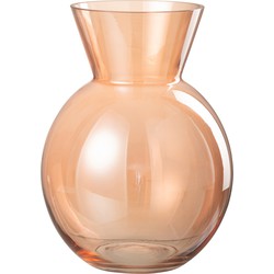 J-line - Vaas Lucy Glas Oranje Large - 20.5x20.5x28cm