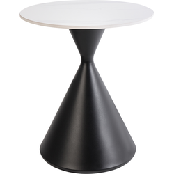 Beliani HAIWEE - Bijzettafel-Zwart-Gesinterde steen