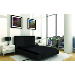 Nightsrest VP Dubbel Jersey Topper Hoeslaken - Zwart Maat: 190/200x200/220 + 12cm