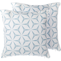 WEIGELA  - Sierkussen set van 2 - Wit - 45 x 45 cm - Polyester
