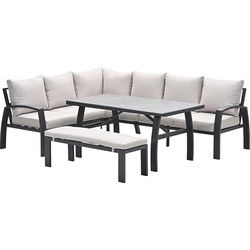 Garden Impressions Cameron lounge dining set 4-delig links desert sand