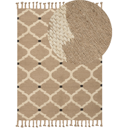 Beliani ORENCIK - Gevlochten-Beige-Jute