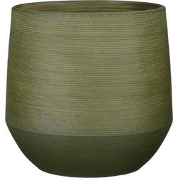 Mica Decorations Evora Bloempot - 37x37x34 cm - Terracotta - Groen