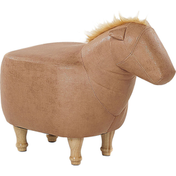 Beliani HORSE - Dierenhocker-Beige-Kunstleer