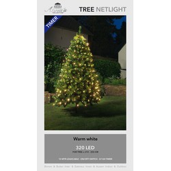 Boomverlichting lichtnet met timer warm wit 250 cm - kerstverlichting lichtnet