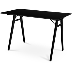 Rover houten bureau zwart - zwart houten onderstel - 120 x 60 cm