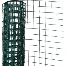 Schermgaas - groen - geplastificeerd staal - 100 x 250 cm - vierkant maaswijdte 13 x 13 mm - Gaas