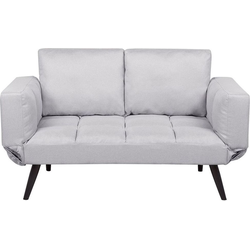 Beliani BREKKE - Tweezitsbank-Grijs-Polyester