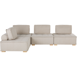 TIBRO - Hoekbank - Lichtbeige - Universeel - 300 cm - Polyester