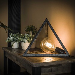 Hoyz - Tafellamp Pyramide - Driehoek - Zwart/Grijs