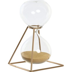 Items Zandloper cilinder Timer - decoratie of tijdsmeting - 30 minuten goud zand - H18 cm - glas - Zandlopers