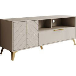 Meubella - TV-Meubel Xiano - Beige - 153 cm
