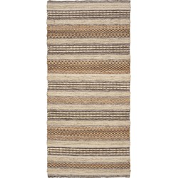 Vloerkleed Naturel/Ivoor - Jute - 180x80x1cm - Morena
