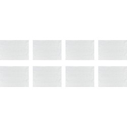 Krumble Theedoek met streeppatroon - Wit - Set van 8