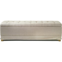 Riviera Maison The Club Bench 160x40 cm, linen, flax