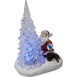 Weihnachtsdorf Weihnachtsmann am Baum 14 cm - Buitengewoon de Boet