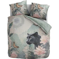 100% Microvezel dekbedovertrekset Panthers Bloom - 140x200/220 + 1*60x70 cm