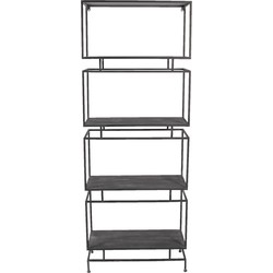 Clayre & Eef Wandrek  61x23x160 cm Zwart Metaal Muurrek