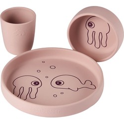 Done by Deer Done by Deer Silicone dinner set Sea friends Powder