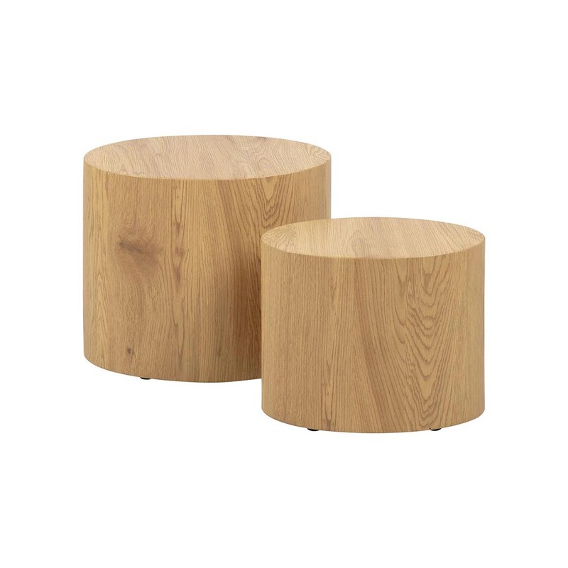 Rosanne Scandinavische houten salontafels - Naturel - Set van twee - 