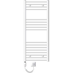 ECD Germany Badkamerverwarmer elektrisch 500 x 1200 mm met verwarmingselement 900W - wit - recht met zijaansluiting