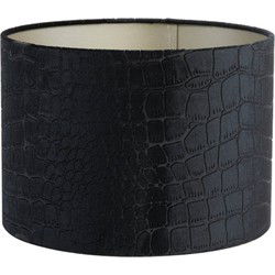 Light & Living - kap - Praya - zwart - textiel - Ø 25cm - E27 - 2225687