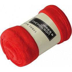 James & Nicholson Fleece deken/plaid - rood - 120 x 160 cm - Plaids