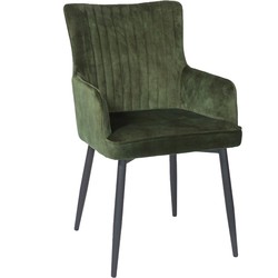 Furntastik Eetkamerstoel, Vintage Velvet, V610 groen