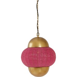 Light&living Hanglamp Ø33x38 cm CETARA kralen roze+brons