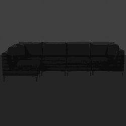 Beliani EVJA - Modulaire Sofa-Grijs-Fluweel