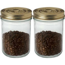 2x Luchtdichte weckpotten transparant glas 750 ml - Weckpotten