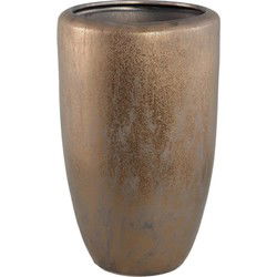 PTMD Bloempot Kyleigh - 35x35x58 cm - Keramiek - Brons