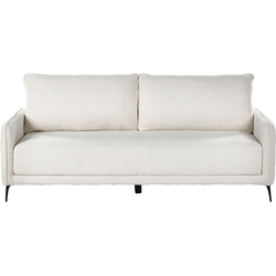 Beliani HEMING - Driezitsbank-Wit-Bouclé