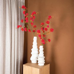 PTMD Kunstbloem Tuin - 60x45x108 cm - Kunststof - Rood