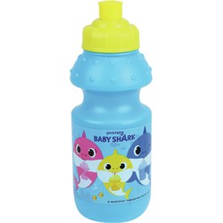 Kunststof bidon pop-up drinkbeker Baby Shark 350 ml - Schoolbekers