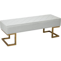 art deco hocker bankje poef creme