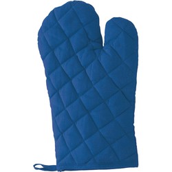 1x Ovenwanten/ovenhandschoenen blauw voor volwassenen - Ovenwanten