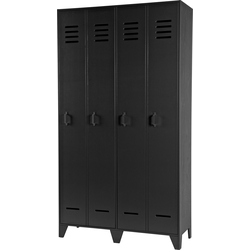 WOOOD Stijn Kledingkast 2-Deurs - Grenen - Zwart - 103x187x40