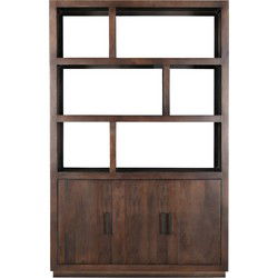 Livingfurn - Kabinetkast Jaxx Brown 145cm - Mangohout