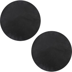 Set van 2 grillmatten zwart diameter 40cm