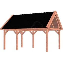 Trendhout douglas overkapping zadeldak XL, 590 x 440 cm