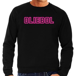 Bellatio Decorations Foute Kersttrui/sweater voor heren - oliebol - roze - oliebollen - nieuwjaar S - kerst truien